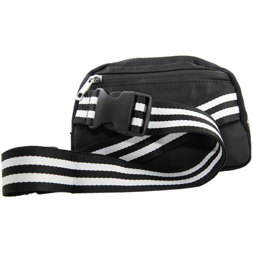 Crossbody with striped strap