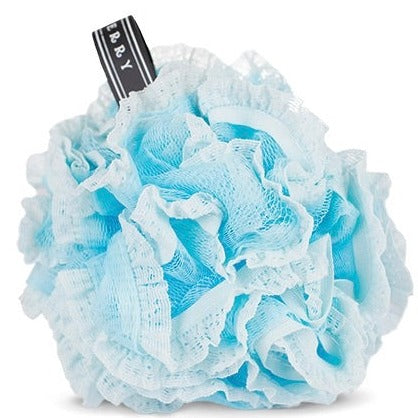 light blue lacy loofa