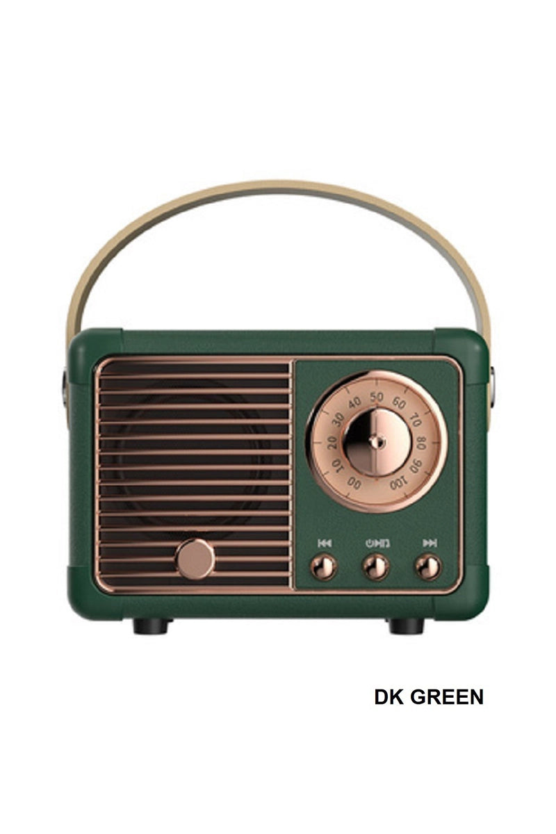 Retro Radio Green Mini Bluetooth Speaker