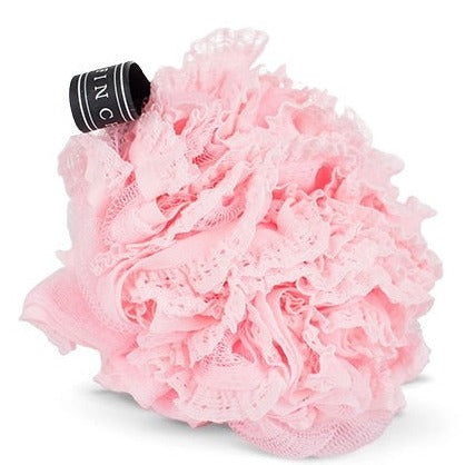 Pink lacy loofa