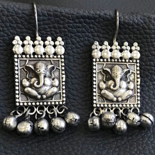 Ganesha Earrings silver