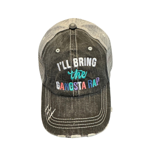 Gangsta Rap Distressed Hat