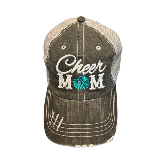 Cheer Mom Distressed Hat