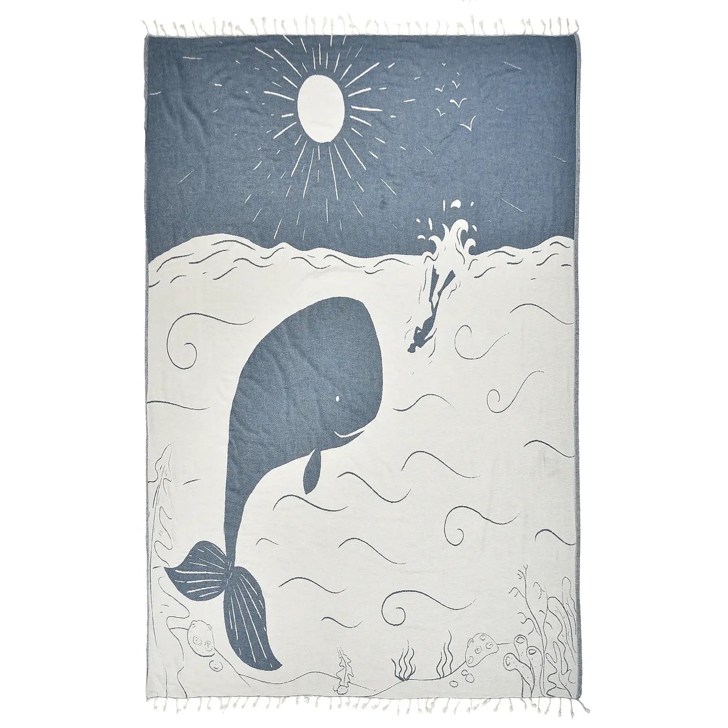 Whale & Ocean Oversized Towel